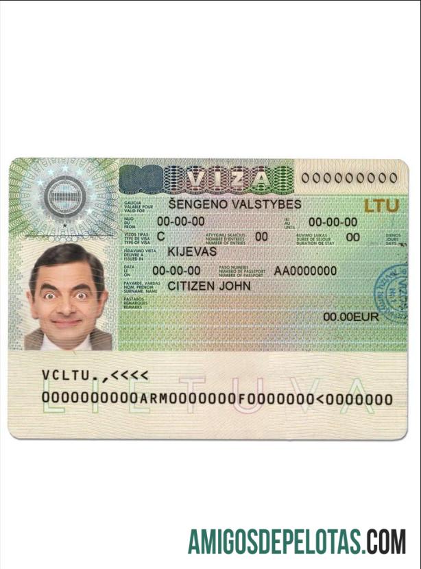 Visto Schengen para a Lituânia baixar para verificação